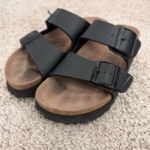 Papillio Black Sandals with Adjustable Straps